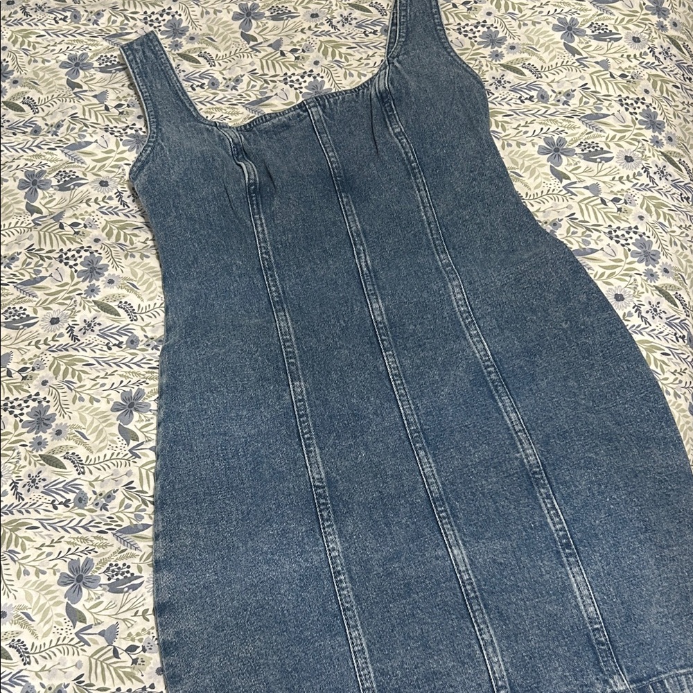 Abercrombie & Fitch Denim Mini Dress in Blue
